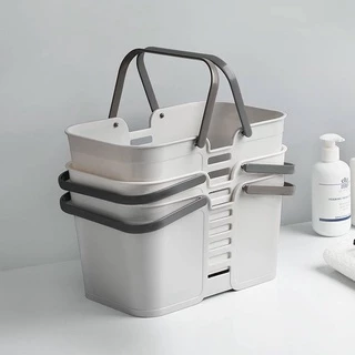 🗑🛀 ตะกร้าหิ้ว อาบน้ำ อเนกประสงค์ พกพาสะดวก #O-0008