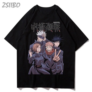 คอลูกเรือเสื้อยืดลําลอง แขนสั้น พิมพ์ลายอนิเมะ Jujutsu Kaisen แฟชั่นฤดูร้อน สไตล์สตรีท สําหรับผู้ชาย และผู้หญิงS-5XL