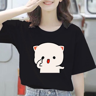 เสื้อยืดแขนสั้น พิมพ์ลาย Peach Goma น่ารัก ขนาดใหญ่ สําหรับผู้หญิง