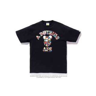 HH BAPE MEDICOM TOY เสื้อยืดแขนสั้นลายพราง,เสื้อยืดที่เรียกว่า Ape Head คอกลม