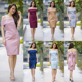 💗ลด 80฿ ใส่โค้ด WHDHXR💗 Dress โบว์หลัง ผ้าzara