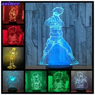 โคมไฟข้างเตียง Led รูปการ์ตูนนารูโตะ Kakashi 3D เปลี่ยนสีได้ พร้อมรีโมตคอนโทรล สําหรับห้องนอนเด็ก