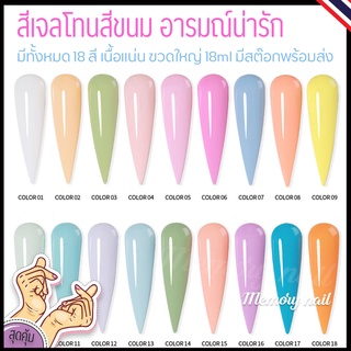 Vendeeni สีเจล โทนสีขนม มีให้เลือก18สี สีสวย ขวดใหญ่ 15ml. Candy color gel polish