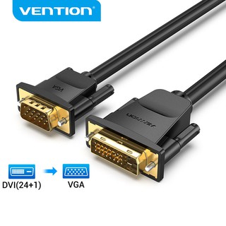 Vention DVI เป็น VGA สายเคเบิล DVI-D 24 + 1 1080P 60Hz ตัวผู้ เป็นตัวผู้ ตัวแปลง DVI VGA เชื่อมต่อ