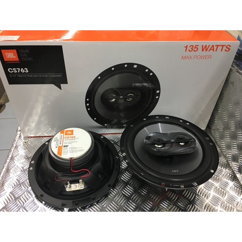 ลำโพง 6.5นิ้ว ยี่ห้อ JBL แกนร่วม รุ่น CS763 135W งานแบรนด์คุณภาพ เสียงใส นุ่ม ไพเราะ