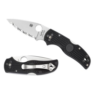 มีดพับ Spyderco Native 5 Folding Knife S30V Satin Serrated Blade, Black FRN Handles (C41SBK5)