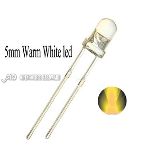 100pcs 5mm LED Warm White Transparent Ultra Bright 3000K Round LED 5 mm Light Emitting Diode Lamp Through Hole