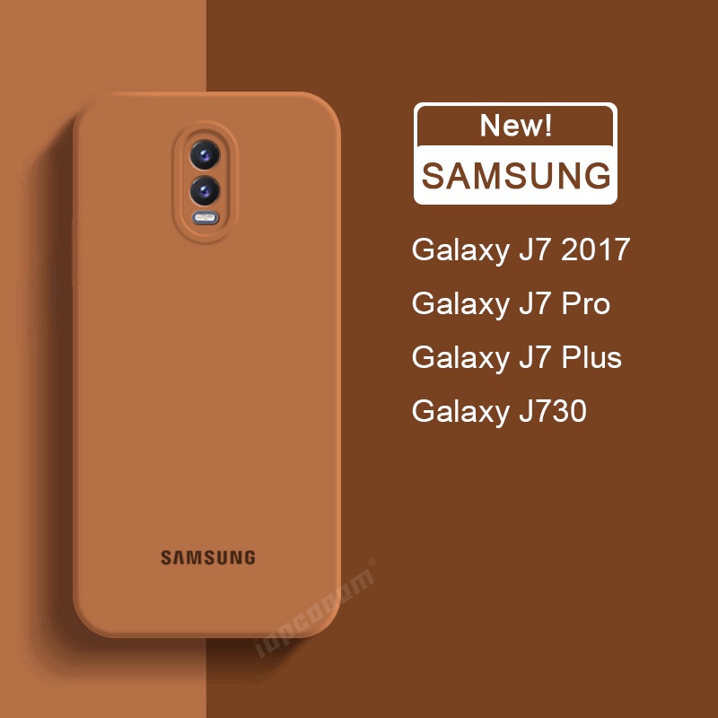 ของแท้ เคสโทรศัพท์มือถือ ซิลิโคนนิ่ม กันกระแทก สีพื้น สําหรับ Samsung Galaxy J7 2017 J730 J7 J5 Pro J530 Plus 2016 J710 2015 J700 J3 J320 J4 J6 Prime