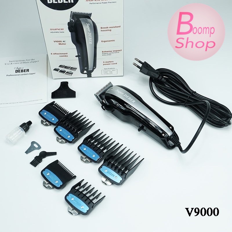 Deber รุ่น Super v9000 ปัตตาเลี่ยนตัดผม แบบสาย ช่างตัดผมนิยมใช้มาก ฟันเฟต สายยาว 3 เมตร ราคา ถูกที่สุด ดีลบีเคเค แกลเลอรีภาพที่ 2