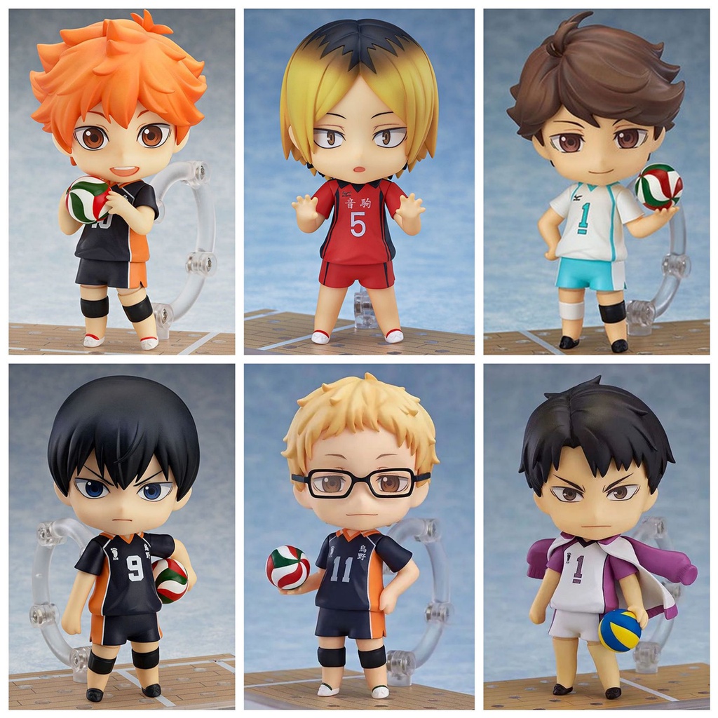 ตุ๊กตาฟิกเกอร์ Haikyuu Anime Hinata Shoyo Kageyama Tobio Oikawa Tooru Kozume Kenma ขนาด 10 ซม .