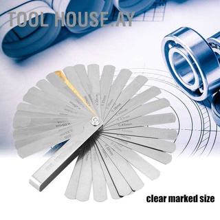 Tool House.ay 89mm Stainless Steel Feeler Gauge Metric &amp; Imperial Ruler Welding Inspection Tool 0.04-0.88MM