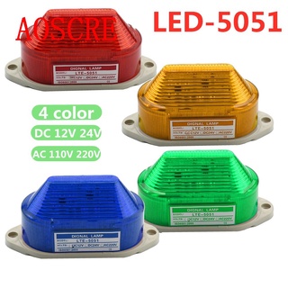 ไฟสัญญาณเตือน LED-5051/3051 12V 24V 220V ขนาดเล็ก