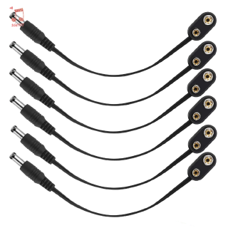 Guitar Pedal Power Cable 9 Volt Battery Connectors 9V Battery Clip Power Supply for Guitar Pedals 6 Pcs