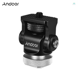 Docooler Andoer 180 อะแดปเตอร์เมาท์ขาตั้งกล้อง 1/4 นิ้วพร้อมไมโครโฟนสําหรับกล้อง Dslr