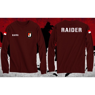 เสื้อยืดโปโล แขนยาว พิมพ์ลาย TNI AD RAIDER สําหรับผู้ชาย