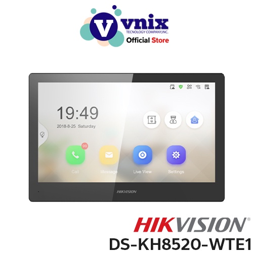 Hikvision รุ่น DS-KH8520-WTE1 วีดีโออินเตอร์คอม KH8 Series Indoor Station