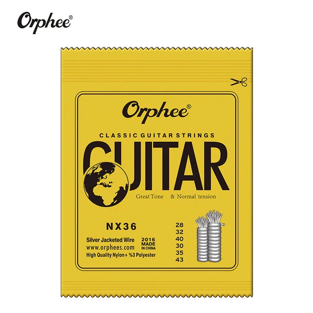 Orphee NX36 28-43 สายกีต้าร์ไนลอนธรรมดาธรรมดา