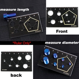 RTMO Titanium Gr5 EDC Portable Plastic Measuring Ruler