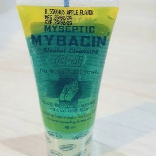 เจลแอลกอฮอลล์ล้างมือผสม อโลเวร่า Myseptic Mybacin 60ml กลิ่นแอปเปิ้ล