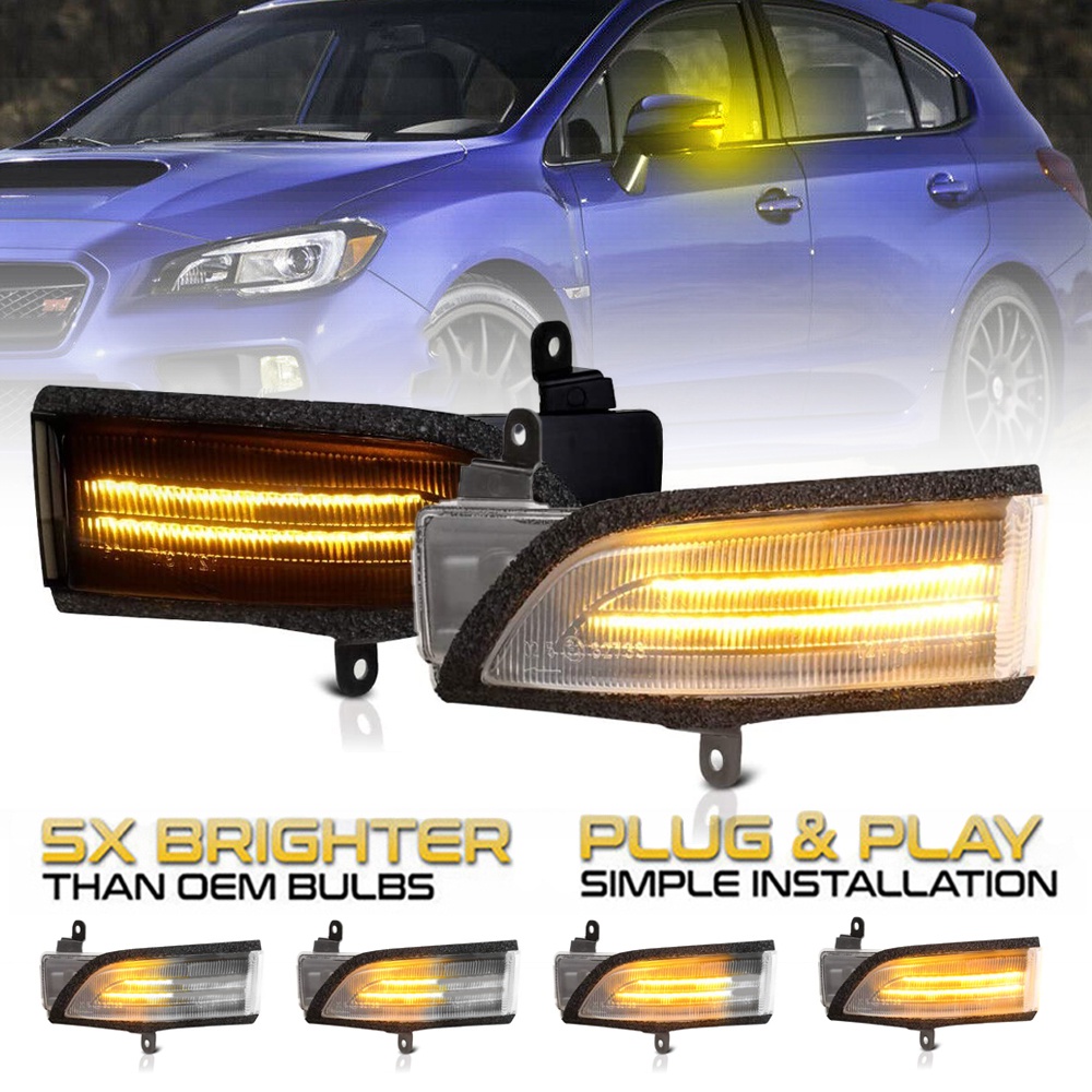 Pc Led Dynamic Side Mirror Light Dynamic Turn Signal Position Lamp For Subaru Wrx Sti Forester