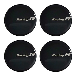 64mm. สติกเกอร์ Racing R สติกเกอร์ติดดุมล้อ สติกเกอร์เรซิ่น กว้าง 64 มิล.(6.4เซนติเมตร)