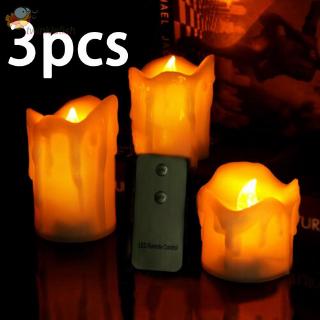 Candle lights Column 3pcs / set Decor Party Weddings Set Remote Control Lamp Votive Electric Plastic High quality