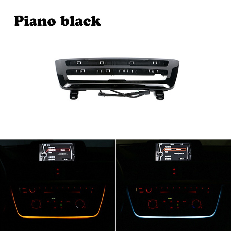 BMW F30 Retrofit แผงตัดแต่งวิทยุไฟ Led Dual Color A/C วิทยุ Trim F30 อุปกรณ์เสริม