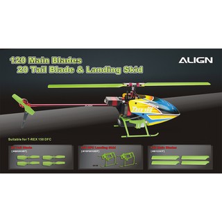 ALIGN TREX 150 120 Main Blades-Green