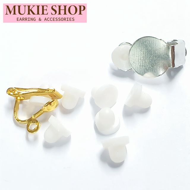 Mukie shop DIY จุกต่างหู ยางรองต่างหูหนีบ ซิลิโคน จุก ต่างหูหนีบ มุกี้ ช้อป