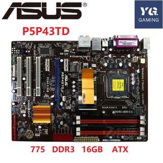 ASUS P5P43TD Motherboard LGA 775 DDR3 16GB For Intel P5P43TD Desktop Mainboard Systemboard SATA II PCI-E X16 AMI BIOS