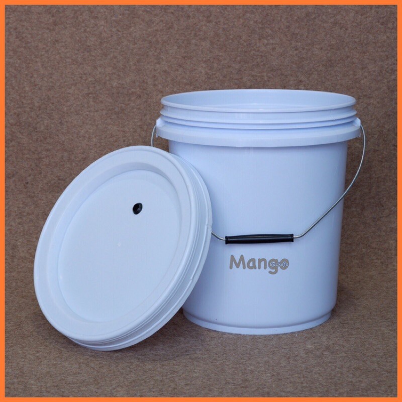 ถังหมักเบียร์ ถังหมักไวน์ ถังFoodgrade 10ลิตร สีใส สีขาว พร้อมเจาะรูยางใส่ Airlock Bucket 10L FoodGrade - รูปที่ 3