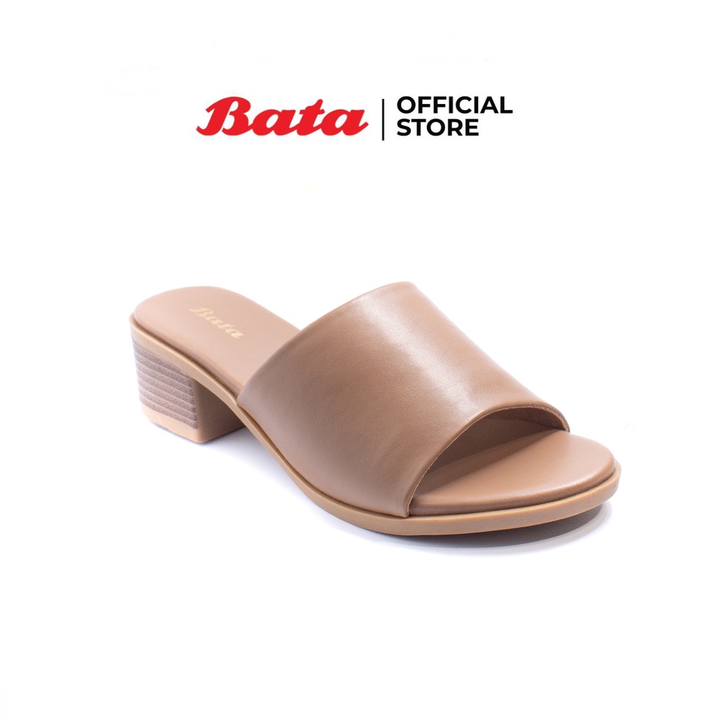 Bata บาจา รองเท้าส้นสูงแบบสวม ใส่ง่าย น้ำหนักเบา เรียบหรู ใส่ทำงาน ลำลอง  สูง 2 นิ้ว ผู้หญิง รุ่น Zippy สีโทป 6615430