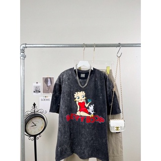 เสื้อยืดผ้าฟอก ป้ายAll lN Oversize งานผ้า Cotton 100% ชาย-หญิง