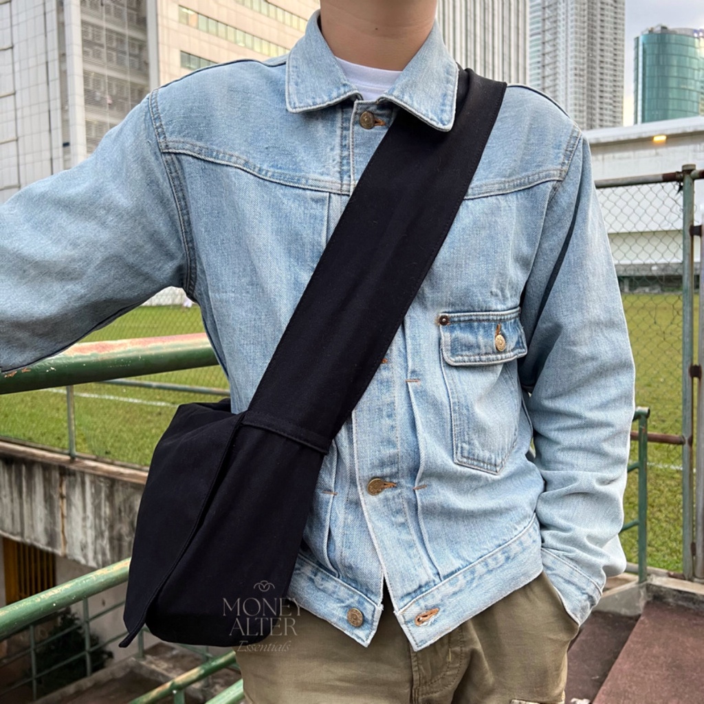London Bag by Money Alter / Canvas Sling Bag ราคา ถูกที่สุด ดีลบีเคเค แกลเลอรีภาพที่ 8