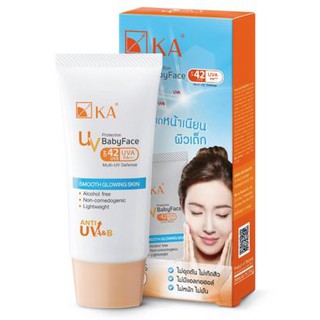 ครีมกันแดดหน้าเนียน ผิวเด็ก : KA UV Whitening Soft Cream SPF50+ PA ++++ 40 กรัม