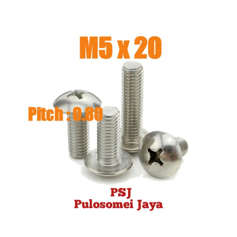 JT Stainless Bolt M5 x 20 / SS ร่ม Bolt M5 x 20 / JT SS M5 x 20