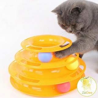 รางบอล 3 ชั้น สีสันสดใส รางบอลแมว รางบอลแมว3ชั้น อุปกรณ์แมว ปลอกคอแมว Three-tier play plate