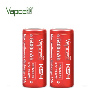 vapcell INR26650 5400mAh 3.7V K54 ของแท้ 2 ก้อน พร้อมกล่องใส่ถ่าน