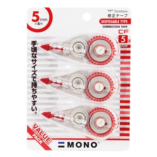 TOMBOW MONO เทปลบคำผิด 5mm.CT-CF5 แพ็ค 3 ชิ้น