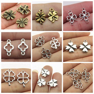 CHARMS จี้ใบโคลเวอร์สําหรับทําเครื่องประดับแฮนด์เมด Diy .