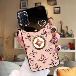 เคสโทรศัพท์ OPPO Reno 4 4G / OPPO A92 A52 Casing Ins Luxury Fashion be Love Diamond Acrylic Case Ring Bracket Hardcase Reno4