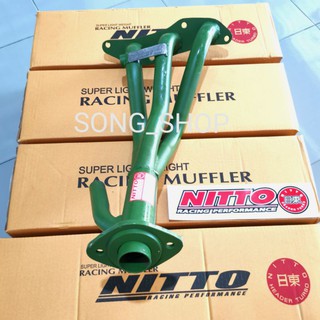 ท่อไอเสีย ชุดท่อเฮดเดอร์​มิราจ ตรงรุ่น MIRAGE.งานเหล็ก​ NITTO