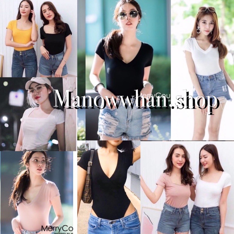 🔥บอดี้สูทแขนสั้น🔥 🔺มีกระดุมแป๊กเปิดเป้าได้🔺ผ้าหนางานสวย