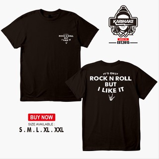 เสื้อยืดผ้าฝ้ายพิมพ์ลายแฟชั่น เสื้อยืด พิมพ์ลาย ITS ONLY ROCK N ROLL มีเสียงเพลง