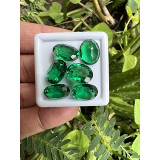 Oval Emerald 8x6mm Nano gemstone 5.00carats 2 pieces