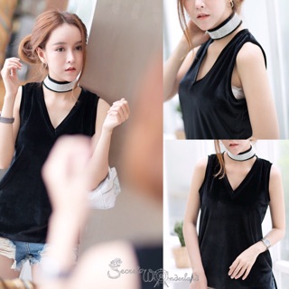 Velvet blink choker tank