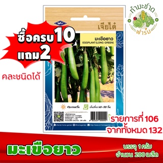 (ซื้อ10แถม2) เมล็ดพันธุ์ มะเขือยาว Eggplant (Long green) ประมาณ 200เมล็ด เจียไต๋ เมล็ดพันธุ์พืช เมล็ดพันธุ์ผัก เมล็ดผัก