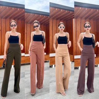 Claudia classy pantขอบชั้นขากระบอกป้ายพรมทอง🥳