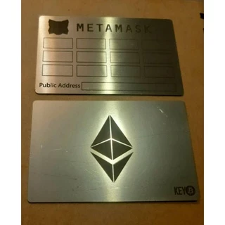 🎊พิเศษซื้อ4แผ่นแถมกล่องเก็บ+ปากกา 🎁แผ่นสแตนเลสเก็บ Seed phrase แผ่นเก็บรหัส  Bitcoin Dogecoin แบบหลังมีโลโก้และแบบเรียบ