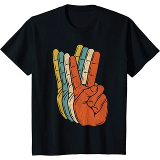 เสื้อยืด ผ้าฝ้ายแท้ คุณภาพสูง พิมพ์ลาย Peace 60s 70s สไตล์วินเทจ เรโทร เหมาะกับของขวัญ สําหรับสุภาพสตรีS-5XL